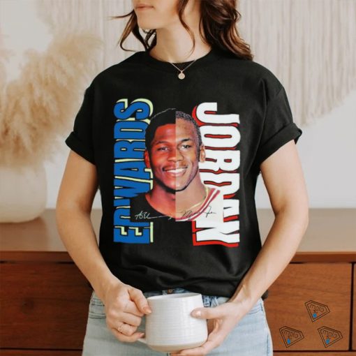 Official The Anthony Jordan Edwards Half Face Signature T shirt