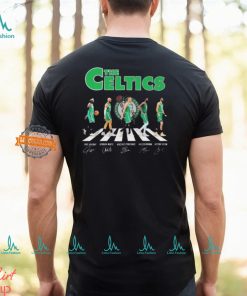 Official The Celtics Abbey Road Jrue Holiday Derrick White Kristaps Porziņģis Jaylen Brown and Jayson Tatum signatures shirt