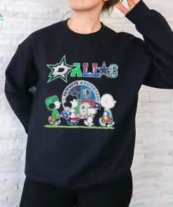 Official The Peanut Movie Characters Dallas Stars, Cowboys, Maverick And Texas Rangers 2024 Season Shirt