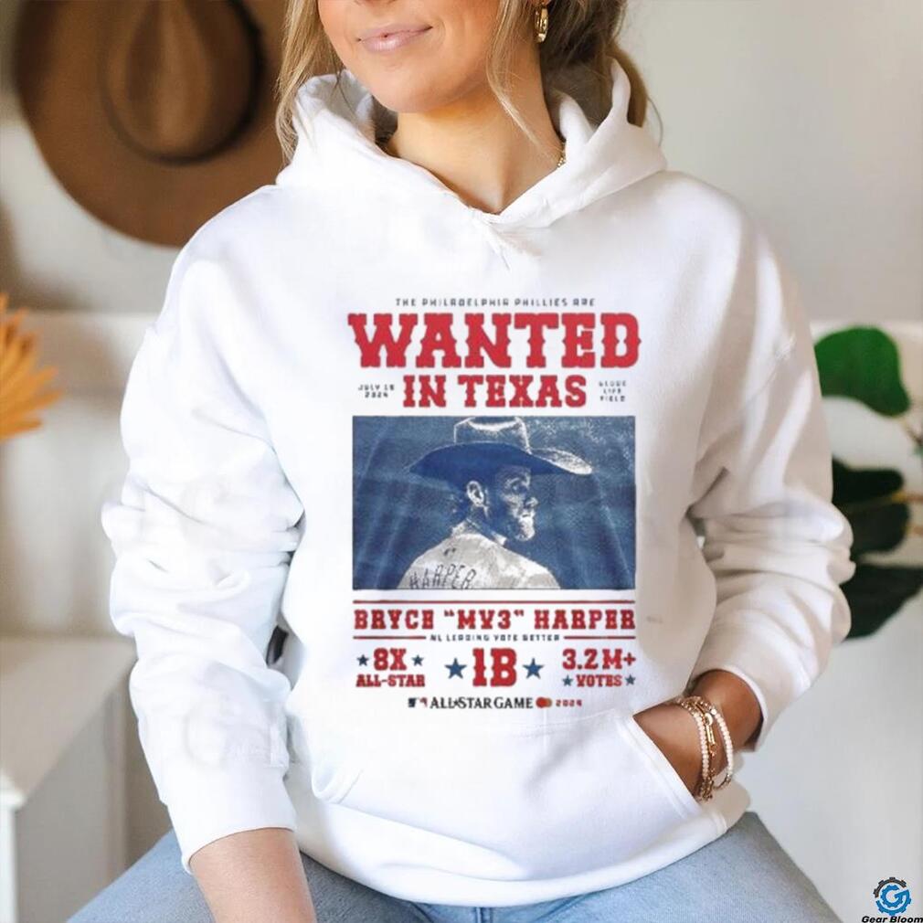 Official The Philadelphia Phillies Are Wanted In Texas July 15, 2024 Bryce Harper MVP All Star Game Shirt Official The Philadelphia Phillies Are Wanted In Texas July 15, 2024 Bryce Harper MVP All Star Game Shirt