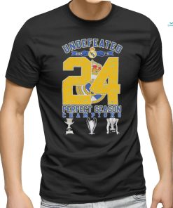 Official Undefeated Real Madrid 2024 Perfect Season Champions T Shirt