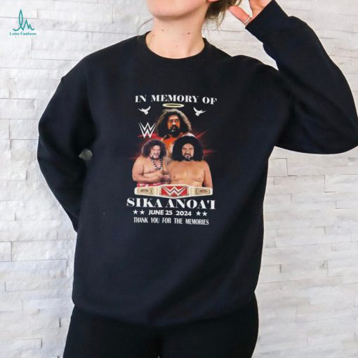 Official WWE In Memory Of Sika Anoa’i June 25 2024 signature thank you for the memories t shirt