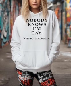 Official Wasted Wednesday Nobody Knows I’m Gay West Hollywood 1990 Shirt