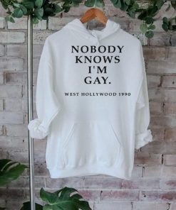 Official Wasted Wednesday Nobody Knows I’m Gay West Hollywood 1990 Shirt