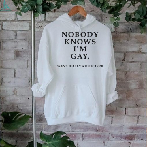 Official Wasted Wednesday Nobody Knows I’m Gay West Hollywood 1990 Shirt