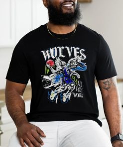 Official Wolves Skeleton All Eyes North Shirt