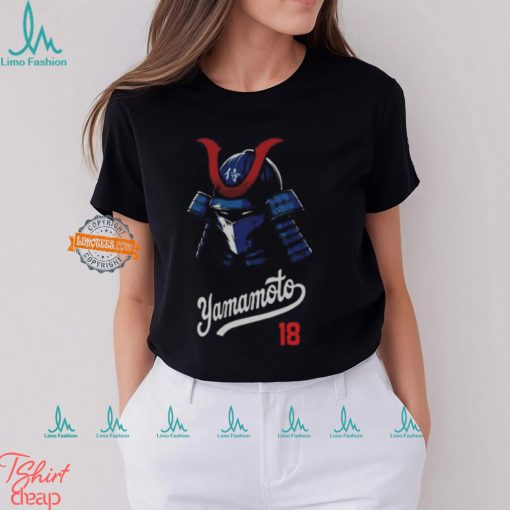 Official Yoshinobu Yamamoto Samurai Los Angeles Dodgers Unisex T Shirt