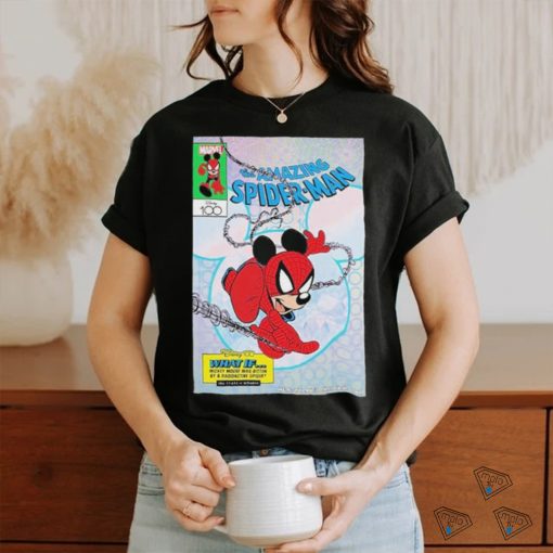 Official marvel Disney 100 Variant Cover Mickey The Amazing Spider Man Unisex T Shirt