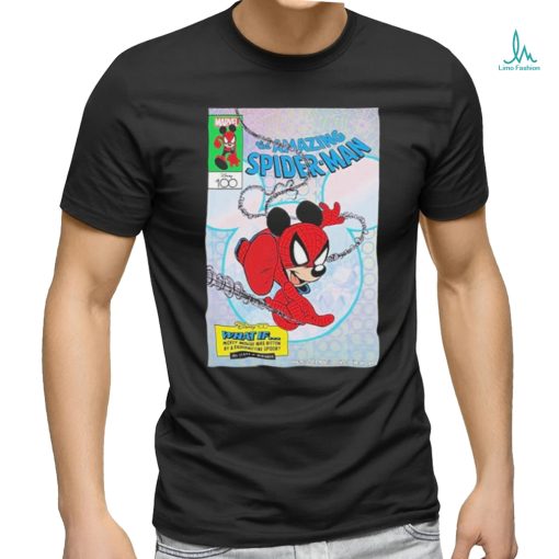 Official marvel Disney 100 Variant Cover Mickey The Amazing Spider Man Unisex T Shirt