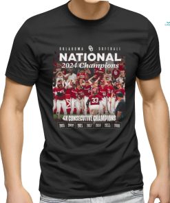 Oklahoma Softball 2024 National Champions 4x Consecutive Champions shirt