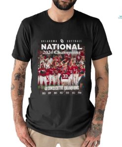 Oklahoma Softball 2024 National Champions 4x Consecutive Champions shirt