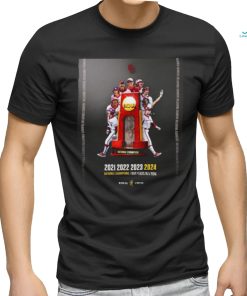 Oklahoma Sooners 2021 2022 2023 2024 National Champions Four Years in a row shirt