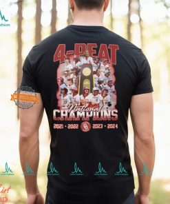 Oklahoma Sooners 4 Peat National Champions 2021 2022 2023 2024 T Shirt