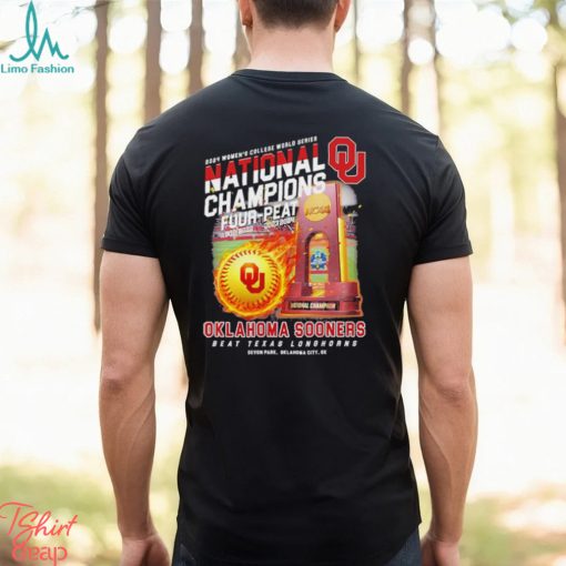 Oklahoma Sooners Beat Texas Longhorns Four Peat National Champions Shirt