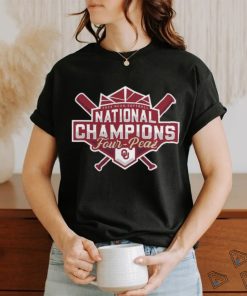 Oklahoma Sooners Four Peat NCAA Softball Women’s College World Series Champions Official Logo shirt