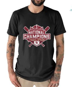 Oklahoma Sooners Four Peat NCAA Softball Women’s College World Series Champions Official Logo shirt