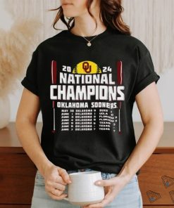 Oklahoma Sooners Women’s Softball 2024 National Champions Schedule shirt