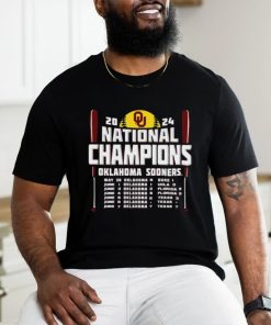 Oklahoma Sooners Women’s Softball 2024 National Champions Schedule shirt