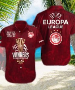 Olympiacos 2024 Winners Europa Conference League Hawaiian Shirt