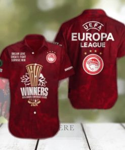 Olympiacos 2024 Winners Europa Conference League Hawaiian Shirt