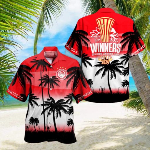 Olympiakos 2024 UEFA Europa Conference League Winners Hawaiian Shirt