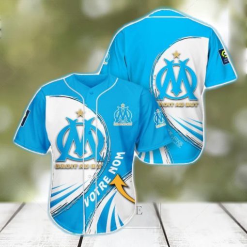 Olympique de Marseille Custom Name 3D Baseball Jersey Shirt Fans Gift Trending