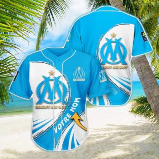 Olympique de Marseille Custom Name 3D Baseball Jersey Shirt Fans Gift Trending