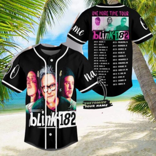 One More Time Tour Blink 182 Custom Baseball Jersey