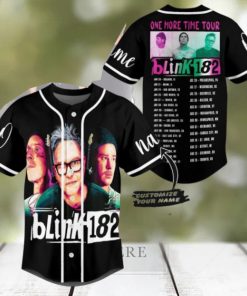 One More Time Tour Blink 182 Custom Baseball Jersey