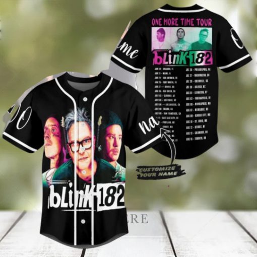 One More Time Tour Blink 182 Custom Baseball Jersey