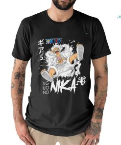 One Piece Monkey D. Luffy Sun God Nika Gear 5 character shirt