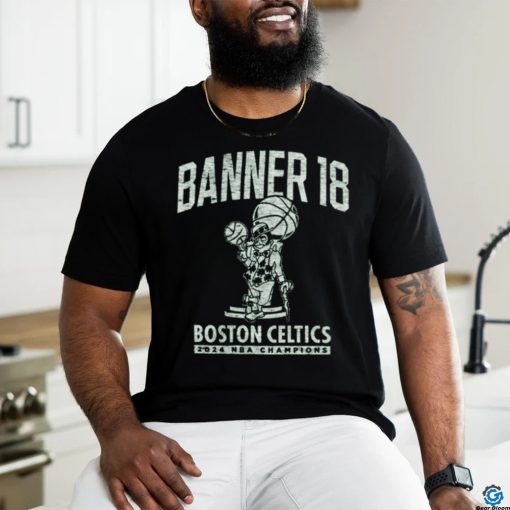 Original Boston Celtics 18 Time NBA Finals Champions Banner Franklin Finals Shirt