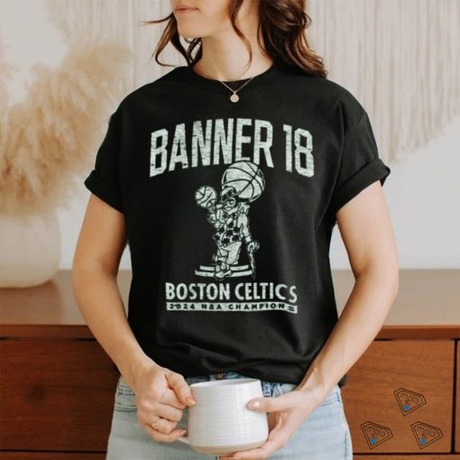 Original Boston Celtics 18 Time NBA Finals Champions Banner Franklin Finals Shirt