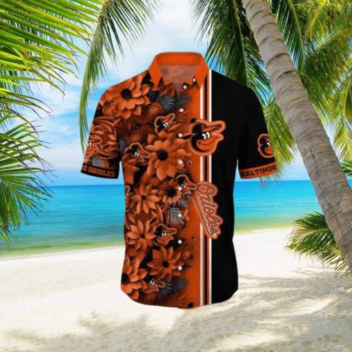 Orioles MLB Flower Summer Aloha Short Sleeve Hawaiian Shirt