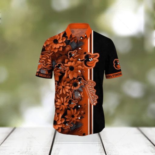 Orioles MLB Flower Summer Aloha Short Sleeve Hawaiian Shirt