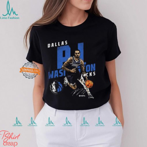 P.J. Washington Dallas Mavericks Slant Signature shirt