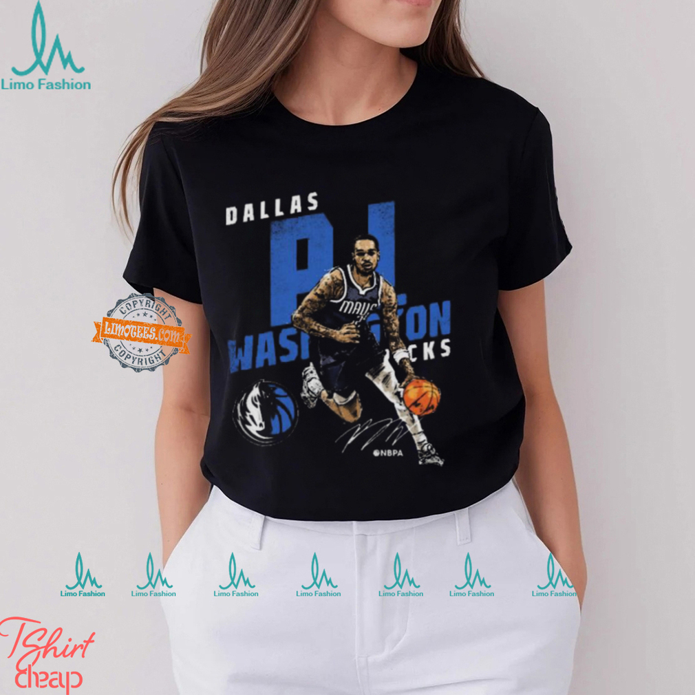 P.J. Washington Dallas Mavericks Slant Signature shirt P.J. Washington Dallas Mavericks Slant Signature shirt