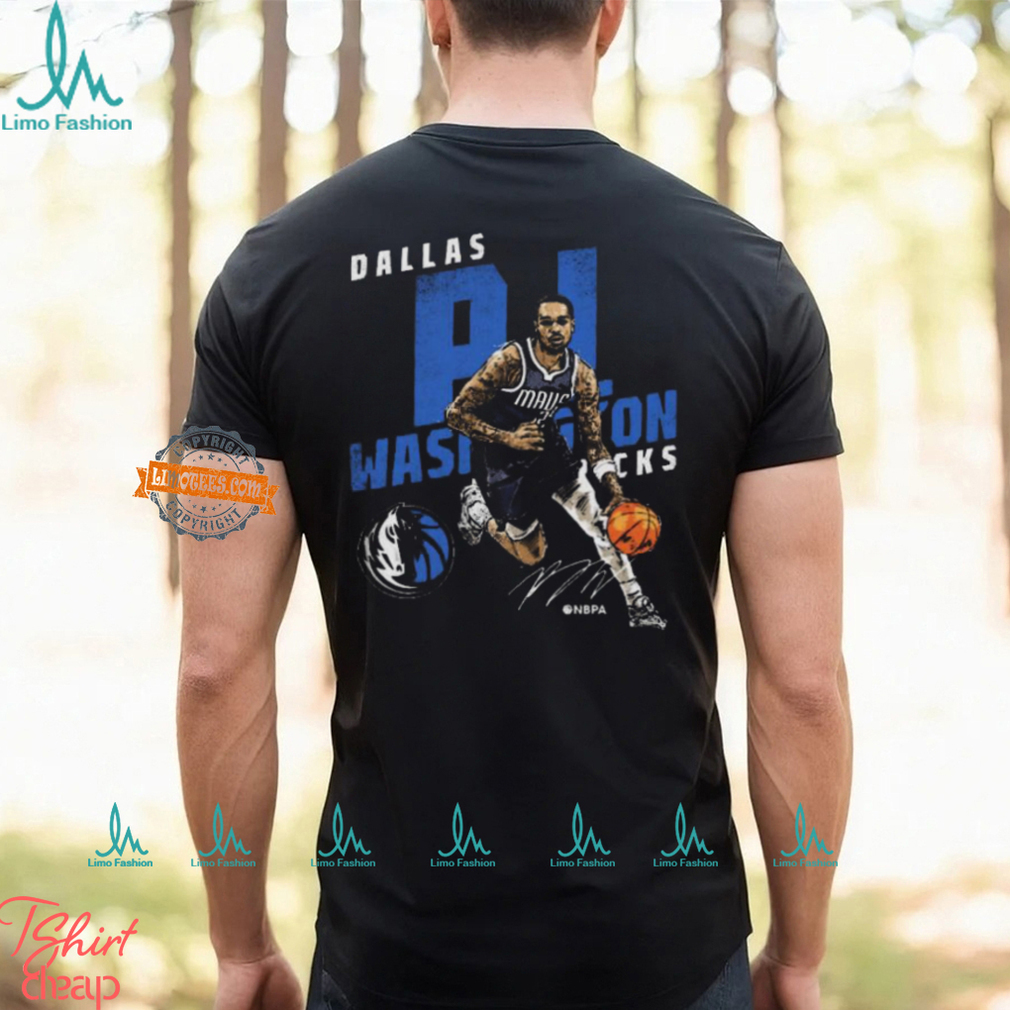 P.J. Washington Dallas Mavericks Slant Signature shirt P.J. Washington Dallas Mavericks Slant Signature shirt