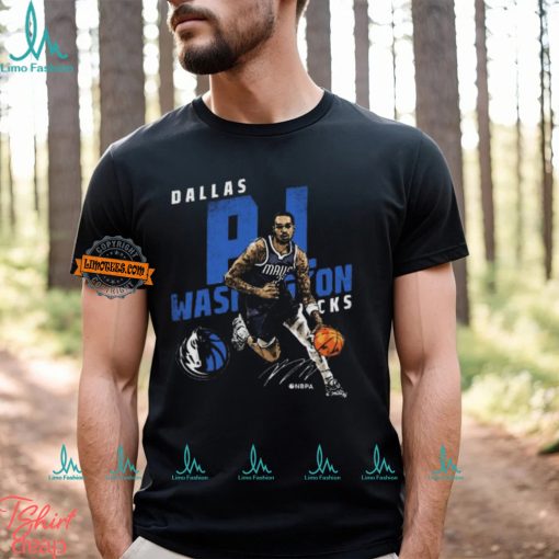 P.J. Washington Dallas Mavericks Slant Signature shirt