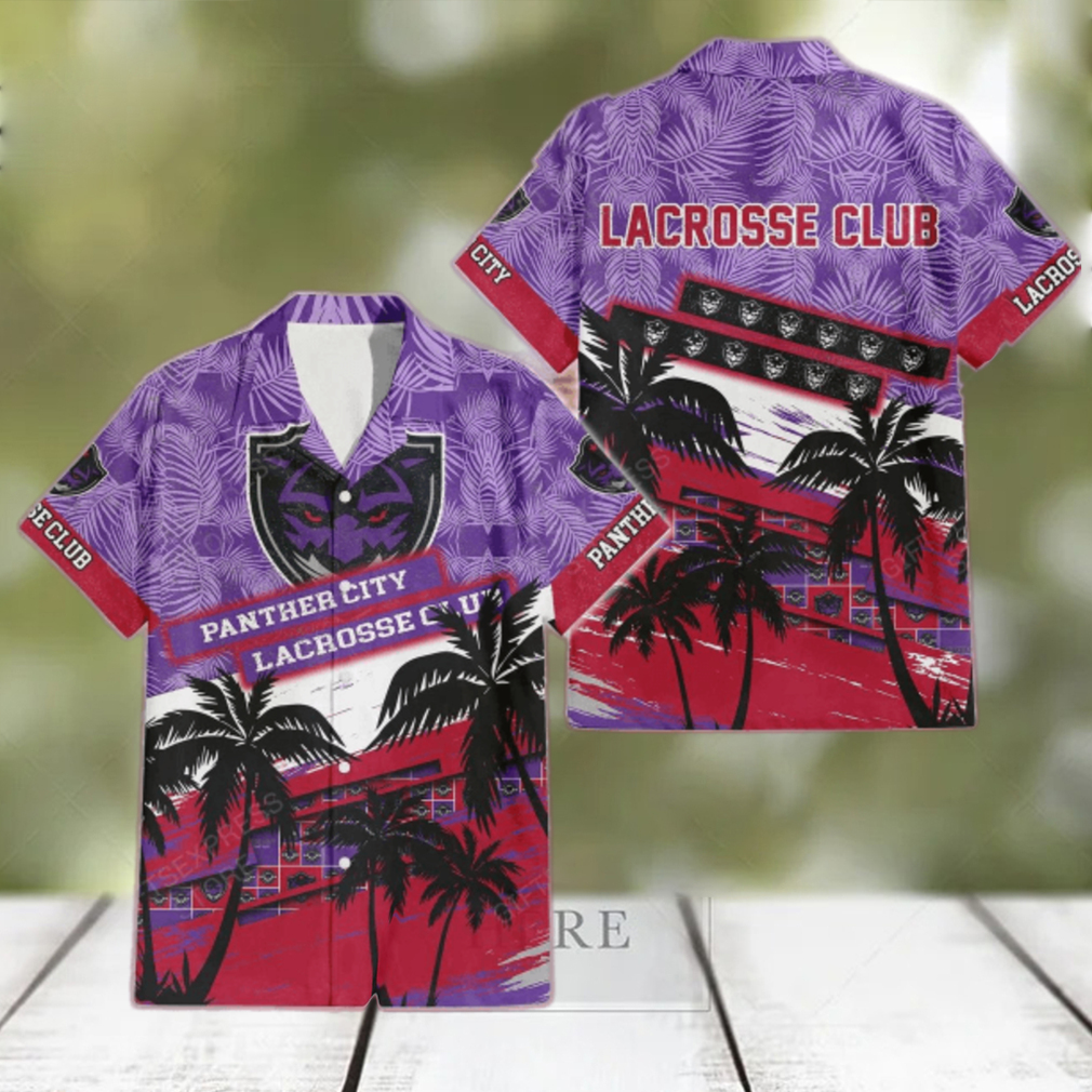Panther City Lacrosse Club Tropical Hawaiian Shirt Panther City Lacrosse Club Tropical Hawaiian Shirt