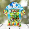 New York Yankees Blue Orchid Green Pink Leaf Green Background 3D Hawaiian Shirt Gift For Fans