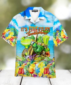 Parrot Its 5 Oclock Somewhere Aloha Hawaiian Shirts For Men And Women