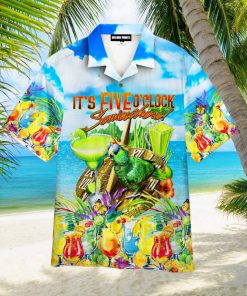 Parrot Its 5 Oclock Somewhere Aloha Hawaiian Shirts For Men And Women