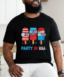 Party In Usa 4Th July Popsicle Usa Flag Boy Toddler T Shirt, hoodie, sweater, long sleeve and tank top Party In Usa 4Th July Popsicle Usa Flag Boy Toddler T Shirt