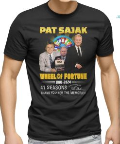 Pat Sajak Wheel Of Fortune 1981 2024 41 Seasons Thank You For The Memories T Shirt