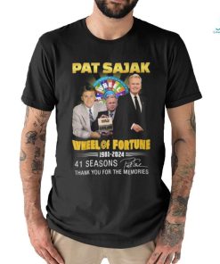 Pat Sajak Wheel Of Fortune 1981 2024 41 Seasons Thank You For The Memories T Shirt