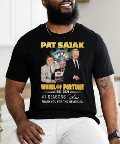 Pat Sajak Wheel Of Fortune 1981 2024 41 Seasons Thank You For The Memories T Shirt