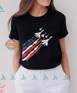 Patriotic Fighter Jet Airplane American Flag Vintage Shirt