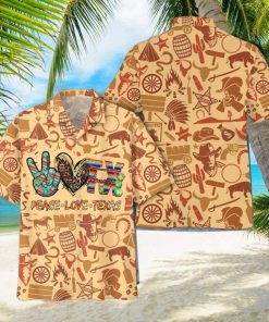 Peace Love Texas Aloha Hawaiian Shirts For Men For Women