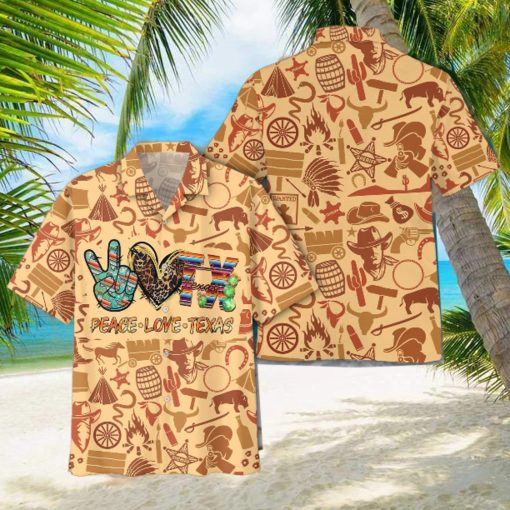 Peace Love Texas Aloha Hawaiian Shirts For Men For Women